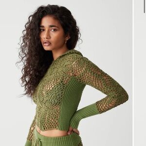 Frankie’s bikinis cover up crocheted cardigan. Size XS